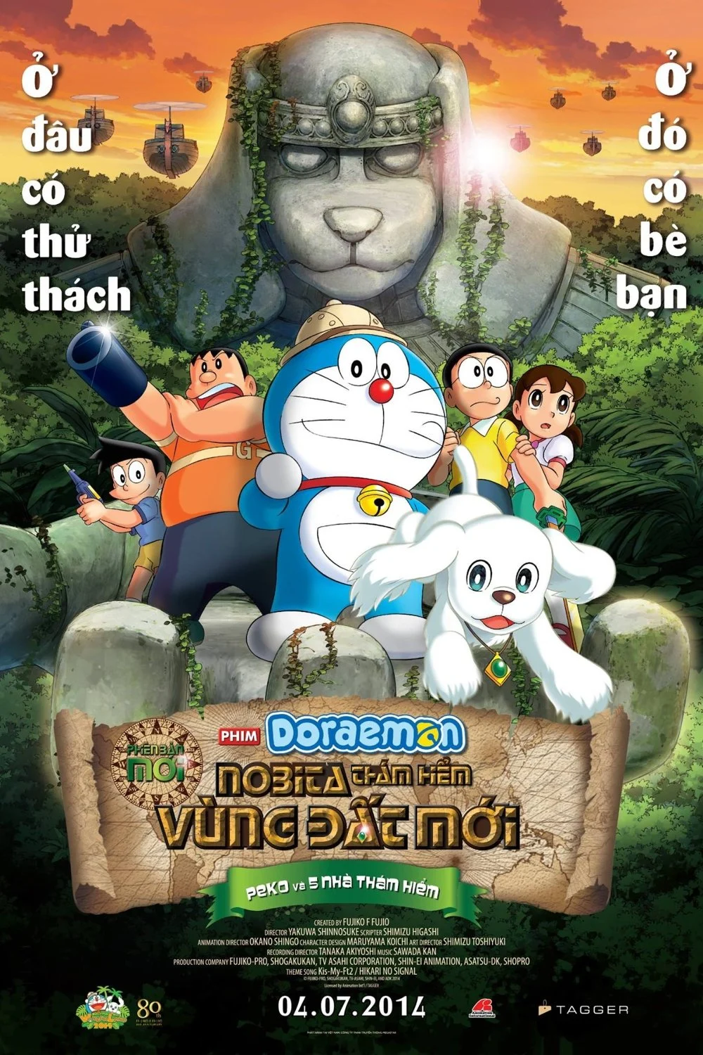 Phim Doraemon: Nobita Thám Hiểm Vùng Đất Mới – Peko và 5 Nhà Thám Hiểm